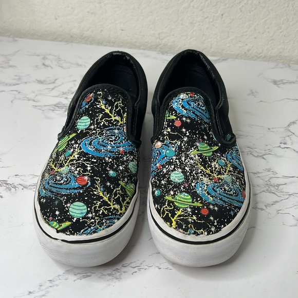 Vans - Kids Classic Slip-On Cosmic Glow Shoes Size 2.5 - Picture 3 of 14